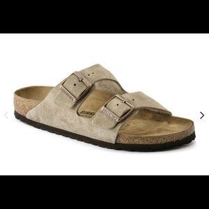 Well-loved Tan Suede Arizona Birkenstock